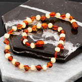 Baby Drop Amber Teeth Necklace